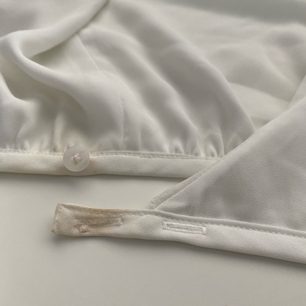 Sunday Best White Cropped Blouse (Size: XXS) - Picture 10 of 13